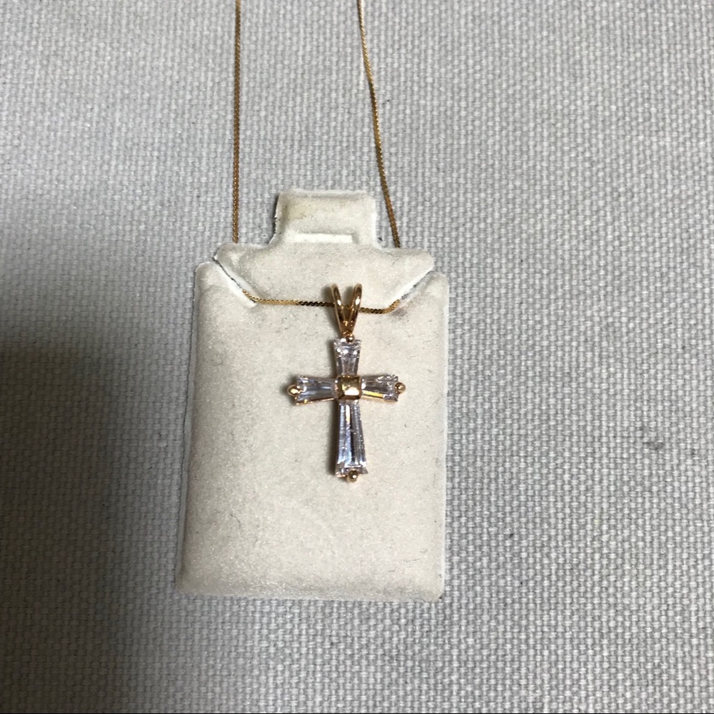 Crystal and gold cross